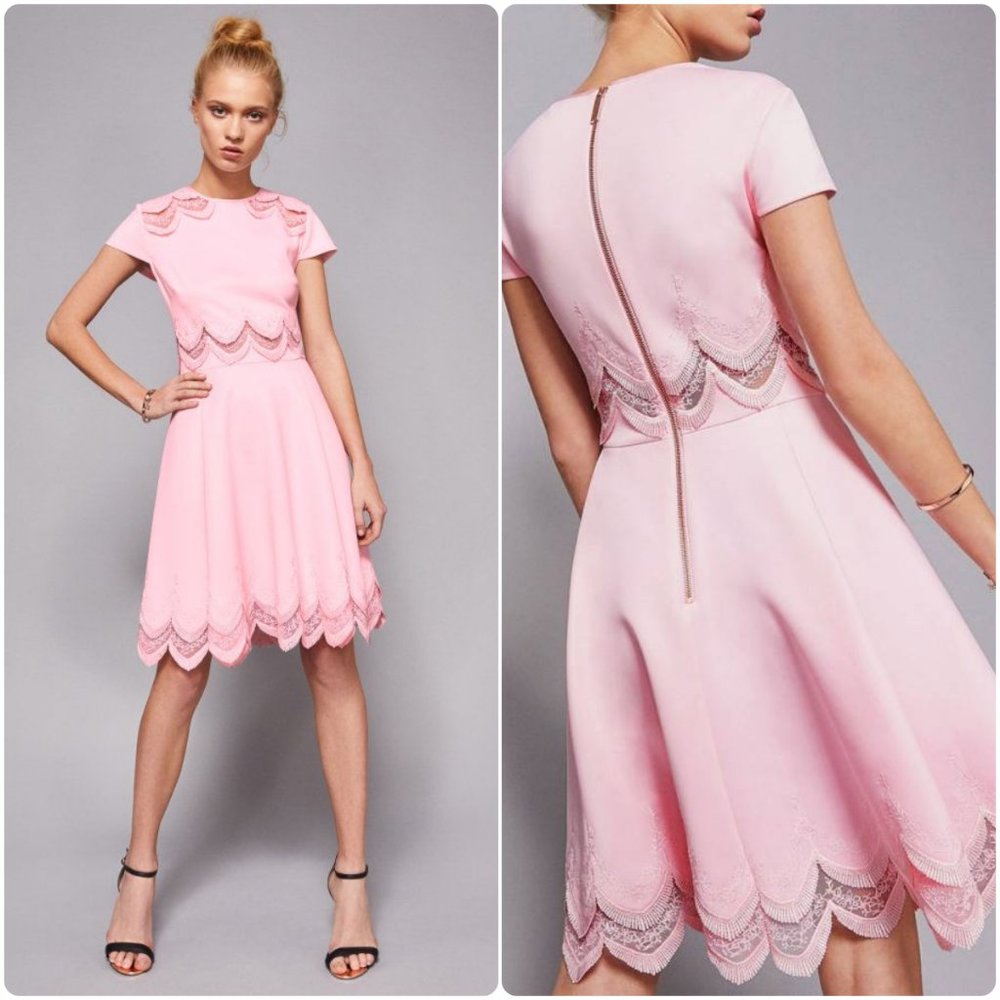 Ted Baker Baby Pink Rehanna Embroidered